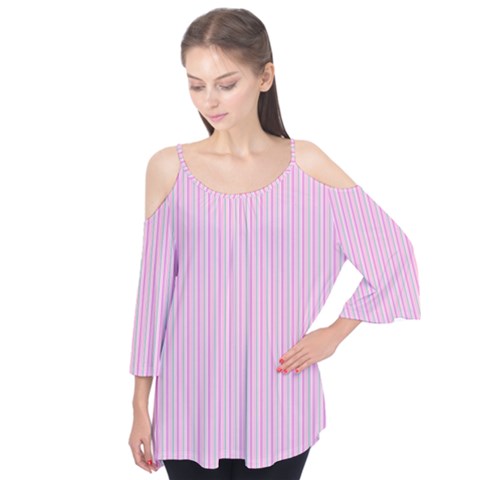 Pink Stripes Vertical Flutter Tees by retrotoomoderndesigns