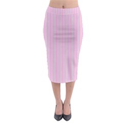 Pink Stripes Vertical Midi Pencil Skirt by retrotoomoderndesigns