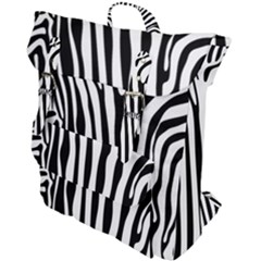 Vector Zebra Stripes Seamless Pattern Buckle Up Backpack by Vaneshart