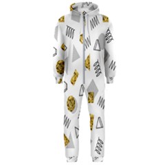 Memphis Seamless Patterns Hooded Jumpsuit (Men) 