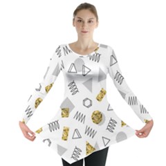 Memphis Seamless Patterns Long Sleeve Tunic 