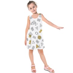 Memphis Seamless Patterns Kids  Sleeveless Dress