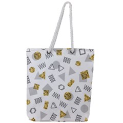 Memphis Seamless Patterns Full Print Rope Handle Tote (Large)