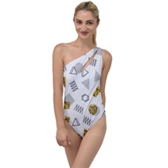 Memphis Seamless Patterns To One Side Swimsuit
