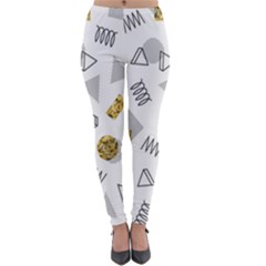 Memphis Seamless Patterns Lightweight Velour Leggings