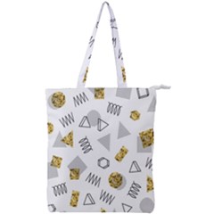 Memphis Seamless Patterns Double Zip Up Tote Bag