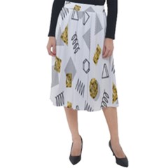 Memphis Seamless Patterns Classic Velour Midi Skirt 