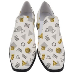 Memphis Seamless Patterns Women Slip On Heel Loafers