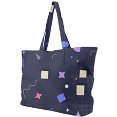 Memphis Pattern With Geometric Shapes Simple Shoulder Bag by Vaneshart