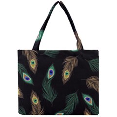 Seamless Pattern With Peacock Feather Mini Tote Bag