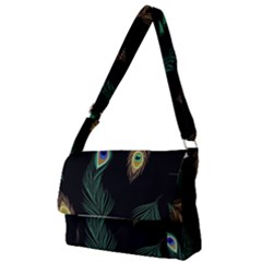 Seamless Pattern With Peacock Feather Full Print Messenger Bag by Vaneshart