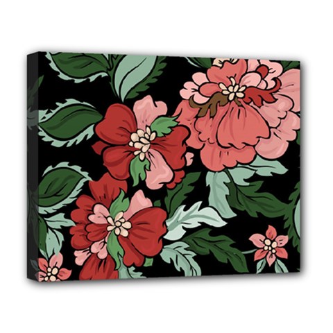 Beautiful Floral Vector Seamless Pattern Deluxe Canvas 20  X 16  (stretched)