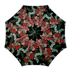 Beautiful Floral Vector Seamless Pattern Golf Umbrellas