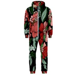 Beautiful Floral Vector Seamless Pattern Hooded Jumpsuit (men)  by Vaneshart