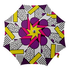 Memphis Colorful Background With Stroke Hook Handle Umbrellas (medium)