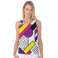 Memphis Colorful Background With Stroke Women s Basketball Tank Top by Vaneshart