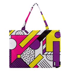 Memphis Colorful Background With Stroke Medium Tote Bag