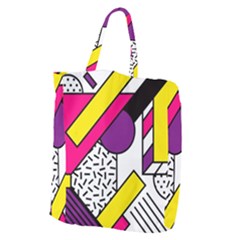 Memphis Colorful Background With Stroke Giant Grocery Tote by Vaneshart