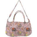 Cute Elephant Wild Flower Field Seamless Pattern Removal Strap Handbag View2