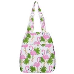 Seamless Pattern With Cute Flamingos Center Zip Backpack by Vaneshart