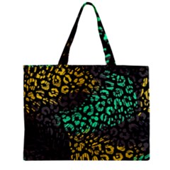 Abstract Geometric Seamless Pattern With Animal Print Zipper Mini Tote Bag by Vaneshart