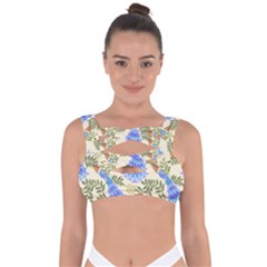 Peacock Vector Design Seamless Pattern Fabri Textile Bandaged Up Bikini Top by Vaneshart