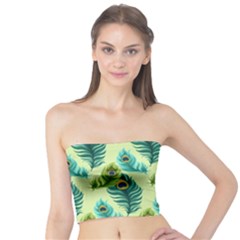 Peacock Feather Pattern Tube Top by Vaneshart