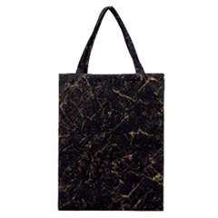 Black Marbled Surface Classic Tote Bag