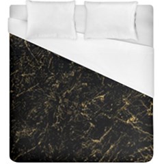 Black Marbled Surface Duvet Cover (king Size) by Vaneshart
