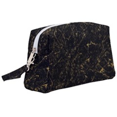 Black Marbled Surface Wristlet Pouch Bag (large) by Vaneshart