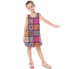 Mandala Pattern Kids  Sleeveless Dress