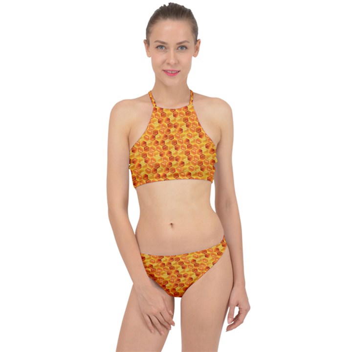 Honeycomb Racer Front Bikini Set