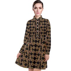 Butterflies In The Sky Giving Freedom Long Sleeve Chiffon Shirt Dress by pepitasart