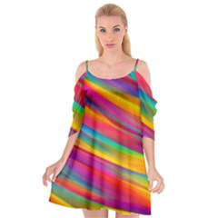 Rainbow Dreams Cutout Spaghetti Strap Chiffon Dress