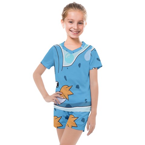 Patokip Kids  Mesh Tee And Shorts Set by MuddyGamin9