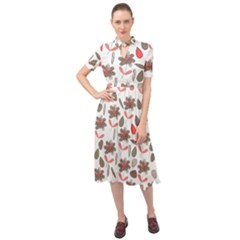 Zappwaits Flowers Keyhole Neckline Chiffon Dress by zappwaits