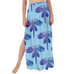 Blue Dragonfly  Maxi Chiffon Tie-up Sarong by VeataAtticus
