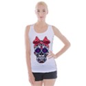 Candy Skull Criss Cross Back Tank Top  View1