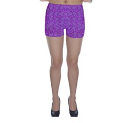 Roses And Roses A Soft  Purple Flower Bed Ornate Skinny Shorts by pepitasart