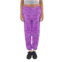 Roses And Roses A Soft  Purple Flower Bed Ornate Women s Jogger Sweatpants by pepitasart