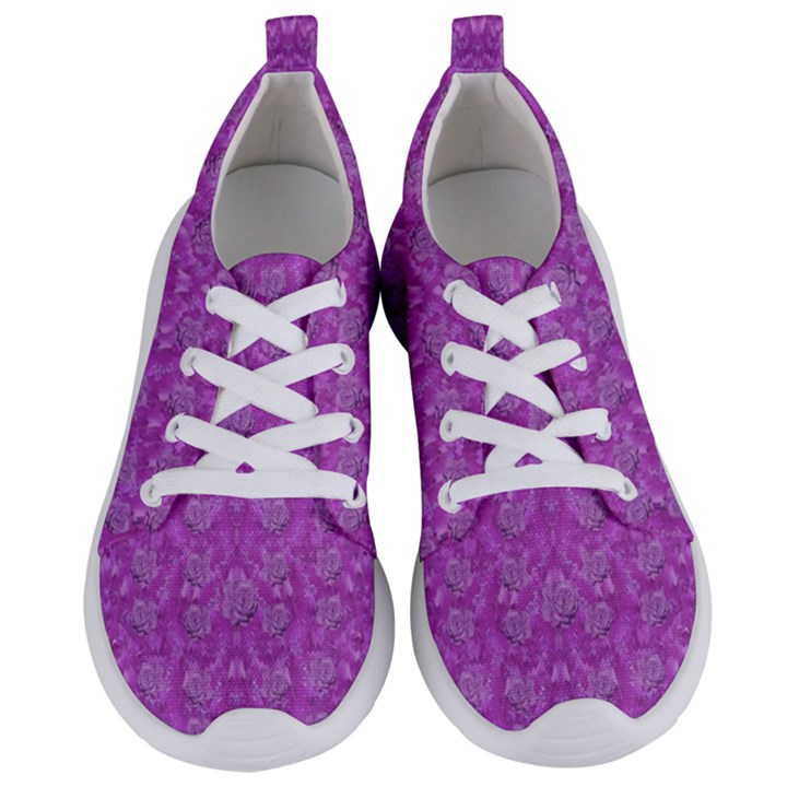 Roses And Roses A Soft  Purple Flower Bed Ornate Women s Lightweight Sports Shoes