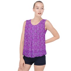 Roses And Roses A Soft  Purple Flower Bed Ornate Bubble Hem Chiffon Tank Top by pepitasart