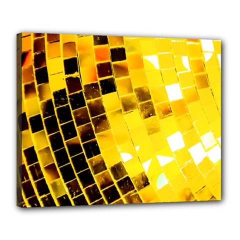 Golden Disco Ball Canvas 20  X 16  (stretched) by essentialimage