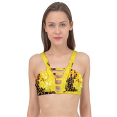 Golden Disco Ball Cage Up Bikini Top by essentialimage