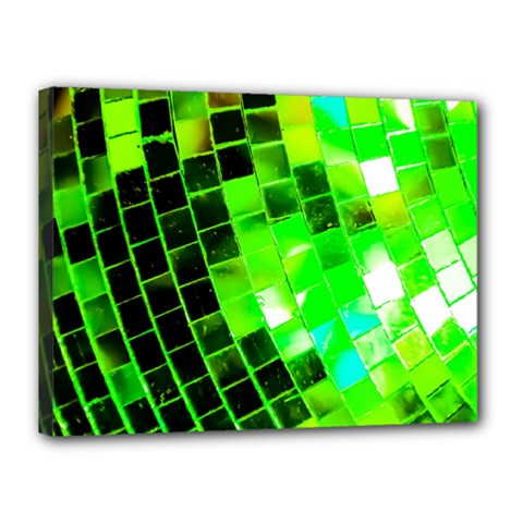 Green Disco Ball Canvas 16  X 12  (stretched) by essentialimage