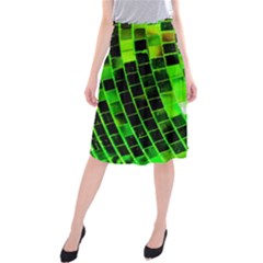 Green Disco Ball Midi Beach Skirt by essentialimage