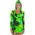 Green Disco Ball Long Sleeve Hooded T-shirt View1