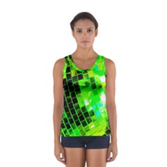 Green Disco Ball Sport Tank Top  by essentialimage