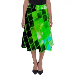 Green Disco Ball Perfect Length Midi Skirt by essentialimage