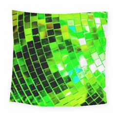 Green Disco Ball Square Tapestry (large) by essentialimage